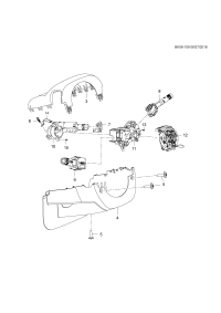 26257234-Lid, instrument panel steering column, upper