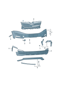 18B853651-GRILLE RADIATOR