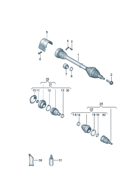 18B407271-Band f joint Shaft, half swing