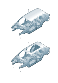 18D800401H-Body, band primed Door, fender & Trunk lid   Cover, fr. hatch