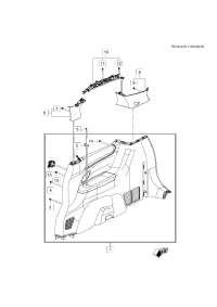 26267512-Trim, body door lock pillar, upper (incl. 7)