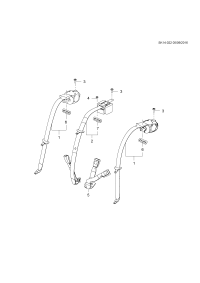 26277455-Retractor, rear seat belt (incl. 6)