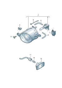 8H0941699A-Halogen fog lamp