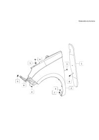 26304410-Spacer, front fender (see 1st for design)