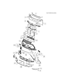 26368809-Reinforcement, front bumper skin, upper