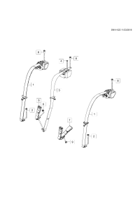 26382909-Retractor, rear seat belt