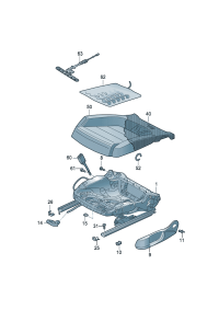 19G88131482V-Garnish assy-seat tray (ti black)