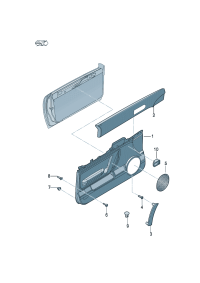 1Y1959527B-Plate, switch (Driver seat)