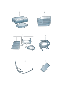 1J6057111-CD changer Mounting location Magazine, cd (replace) (Renovation) Also used for substitution