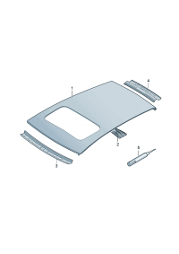 1K5817101-Roof top For car models with sliding roof