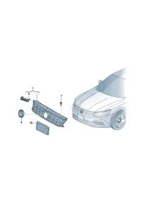 19G853651H-GRILLE RADIATOR