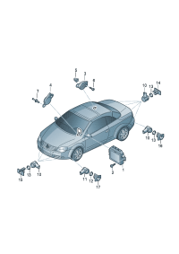 1Q0919493-Bracket, sensor PDC