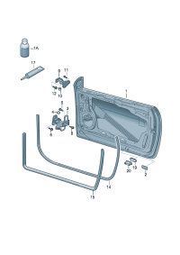 1Q0831055T-Door assy-rr, lh Porsche panamera: