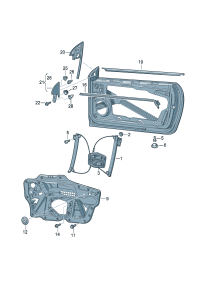 1Q0837461G-Window regulator without m