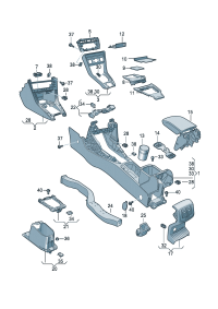 2GD863041041-Plate, center console (black)