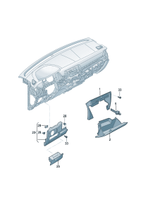 2GG857101XF8-Glove box assy (dark blue)