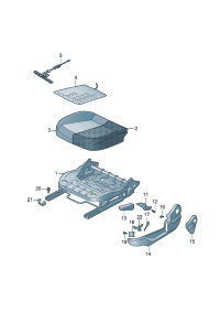 2QD881106-Seat frame