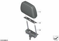 52307941601-Leather headrest assy r