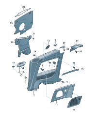 8F0867529A6PS-Guide, seat belt Damper (ghost (black))