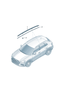 89G860022A3Q7-Base, roof rack (standard aluminum)
