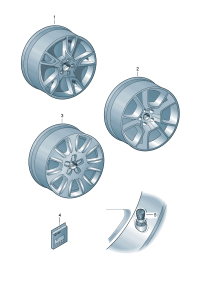 8U0071497-Wheel rim-aluminium alloy  Cap, wheel hub