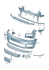 5TA807217AF-Plate, bumper Reprocessing if necessary Opening, parking  Cooperate as needed:    D-