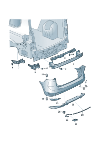 5TA807417-Plate, bumper Reprocessing if necessary Opening, parking  Porsche panamera: According