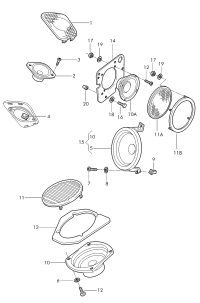 5XD035411D-Speaker assy-tweeter