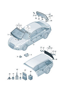 8KD845521-Wthstp, for back window Glass