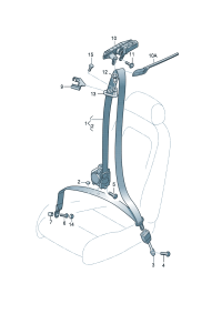 8F1857705-S/belt assy-tri Automatic unit, s/belt tensioner & Limiter
