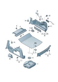 8F0863463B-Carpet, trunk lid