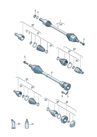 5QD407272BJ-Band f joint Shaft, half swing