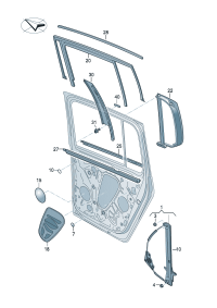 5TA839475G-Weatherstrip, Strip garnish