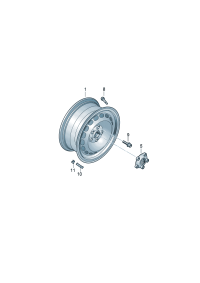 5N0601027A-Wheel assy-compact Wheel rim-steel