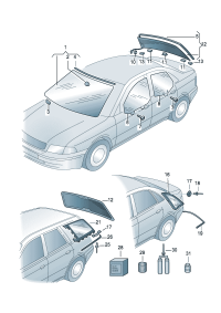 8E0845099P-Windshield (laminated glass), Belt stripe and carrier no.7 Windowed   F! R CHINA UMSTELLUN