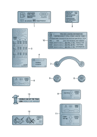 8J0010508AS-Plate, symbol Unleaded gas  Callout with the following language:    D-30.03.2015