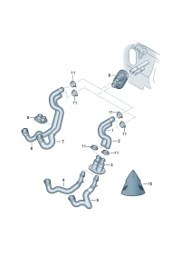 8E1819371H-Coolant hose (Attachment) Heat exchanger)
