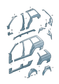 8D9809839D-Frame, quarter panel Trim  Plr-a