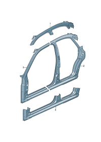 8D5809833C-Frame, quarter panel Trim  Frame-roof