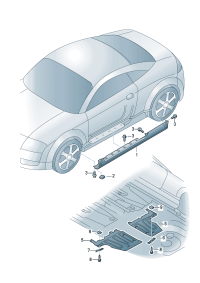 8N0853563A-Garnish assy-s/rail lwr