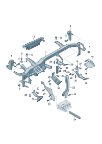 8H1857025A-Member, instrument panel cross F 8H-3-004 001 *