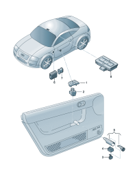 8N0959855A-Regulator, power window Sw assy  (Co-pilot position)