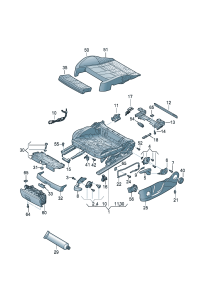 8V0881325D4PK-Garnish, seat tray For engine mounting Lumbar swirl back (ghost (black))