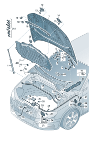 8V08199159B9-Hood assy