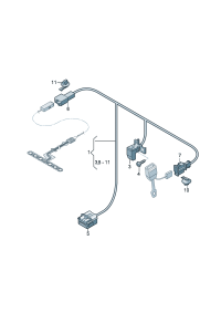 8V0971365B-Harness, S/belt warning system
