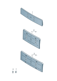 8V5807287LT94-Bracket, license plate (bright black)