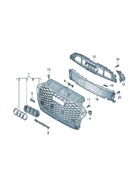 8V5853651R-Grille, radiator Location for common use: