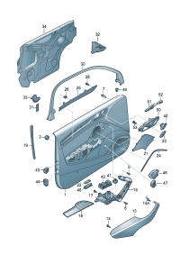 8VD867410BNP5-Lining, garnish (silver gray)