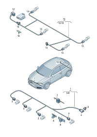 8XA971085A-Harness, bumper