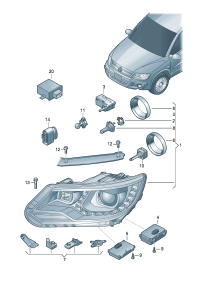 5N1941043-Hid Lamp, dynamic high beam Adjuster   (For traffic only)